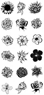 Black flowers