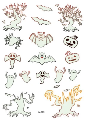 Sj&auml;lvlysande Tatueringar Halloween